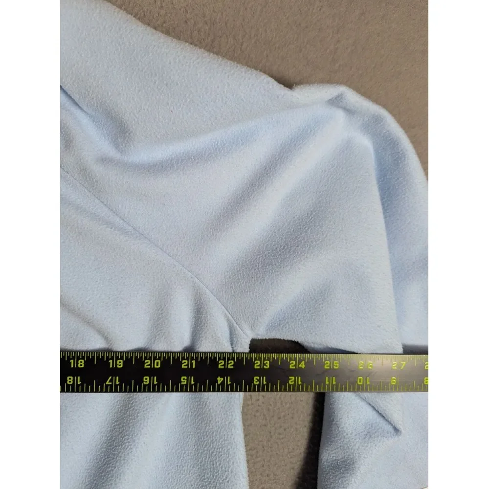 Vintage Nightgown Robe Women's L? Blue Pockets‎ Pearl Snaps Midi Cottage Prairie